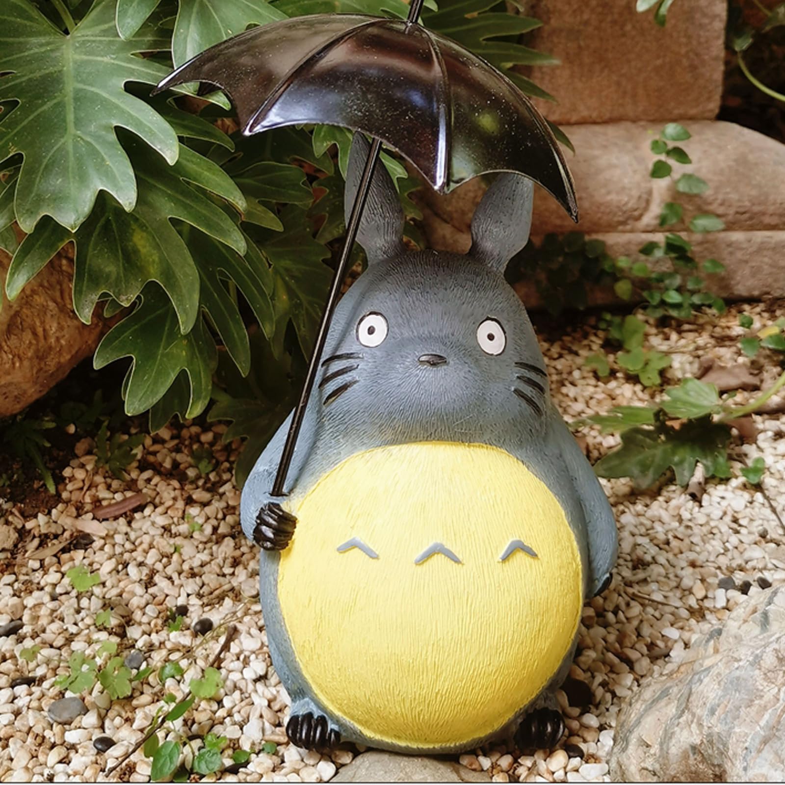 Amazon.co.jp: 庭の像の装飾、となりのトトロ傘の置物彫刻庭アート